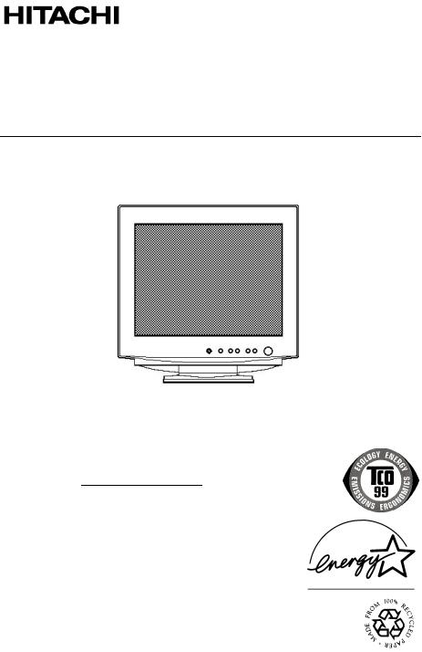 HITACHI CM821FET User Manual