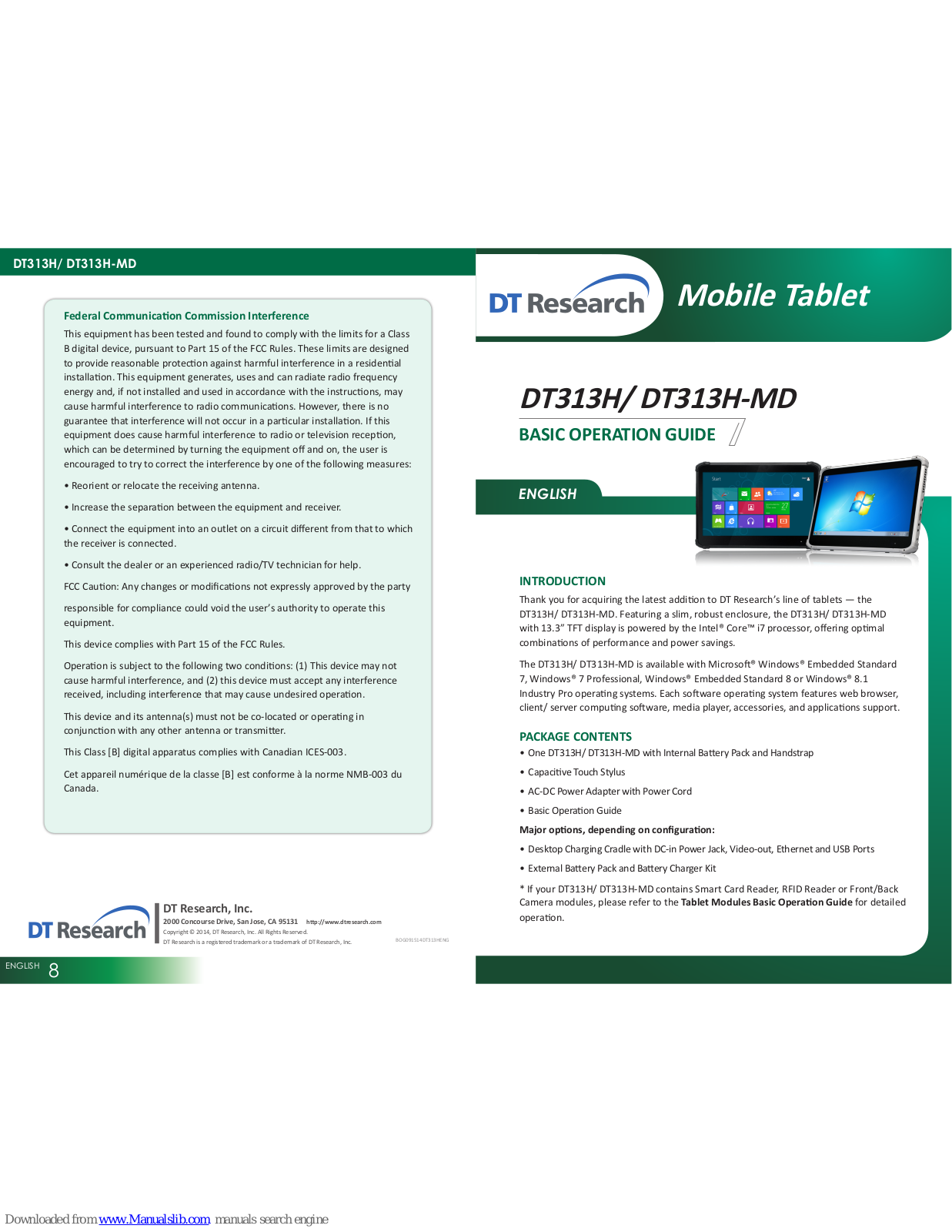 DT Research DT313H, DT313H-MD Basic Operation Manual