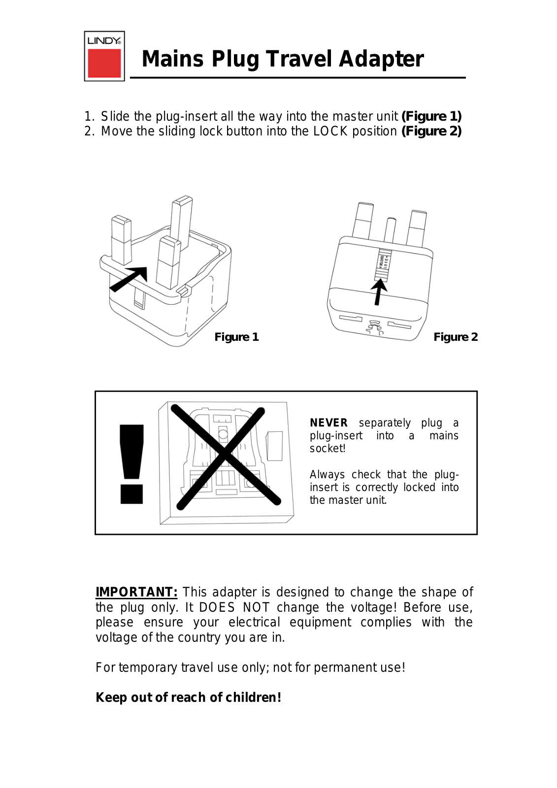 Lindy 73013 User Manual