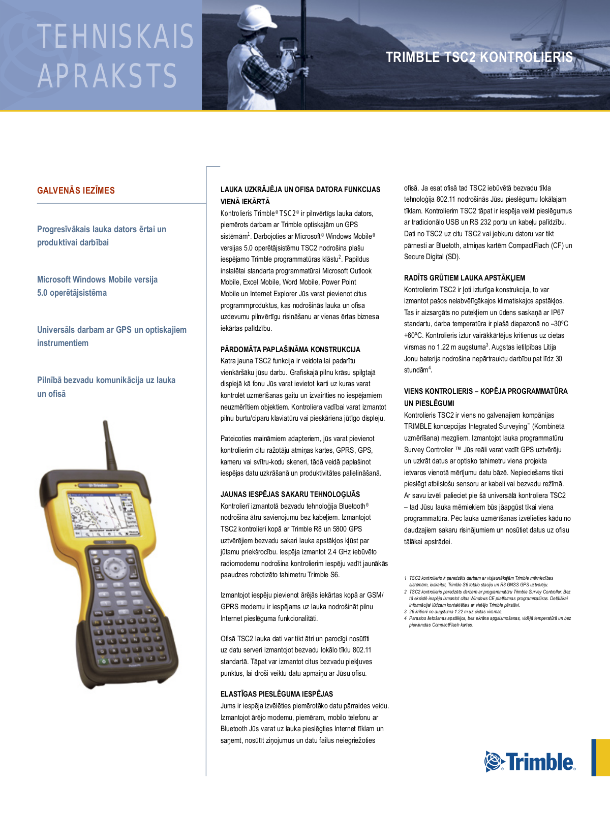 Trimble TSC2 DATASHEET