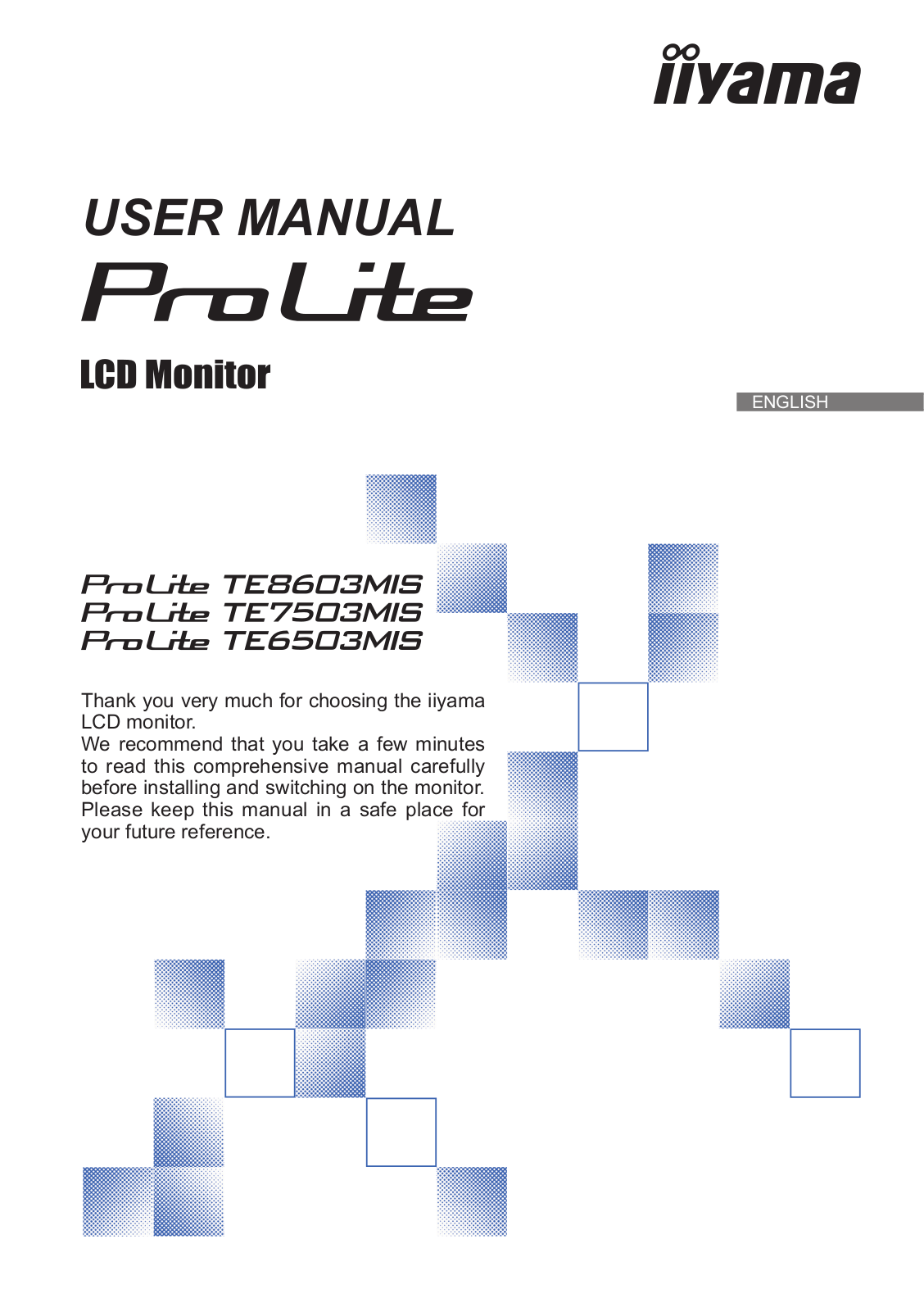 Iiyama TE8603MIS, TE7503MIS, TE6503MIS User Manual