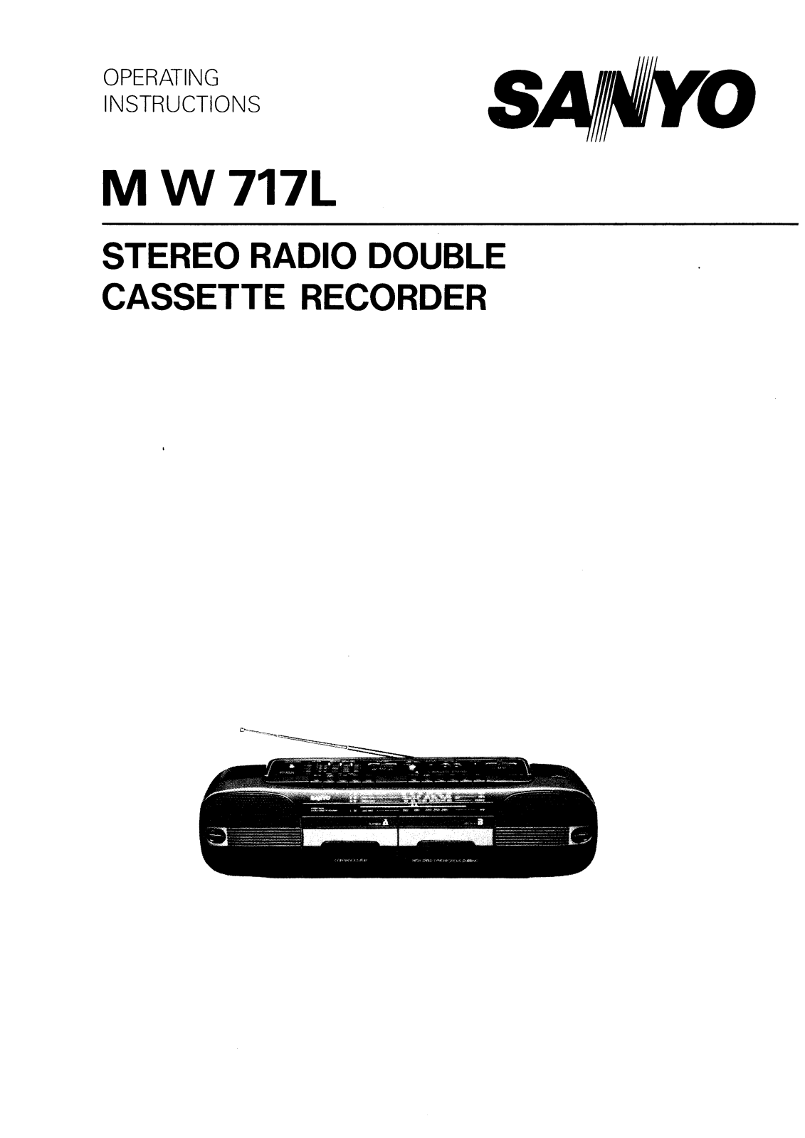 Sanyo M W717L Instruction Manual