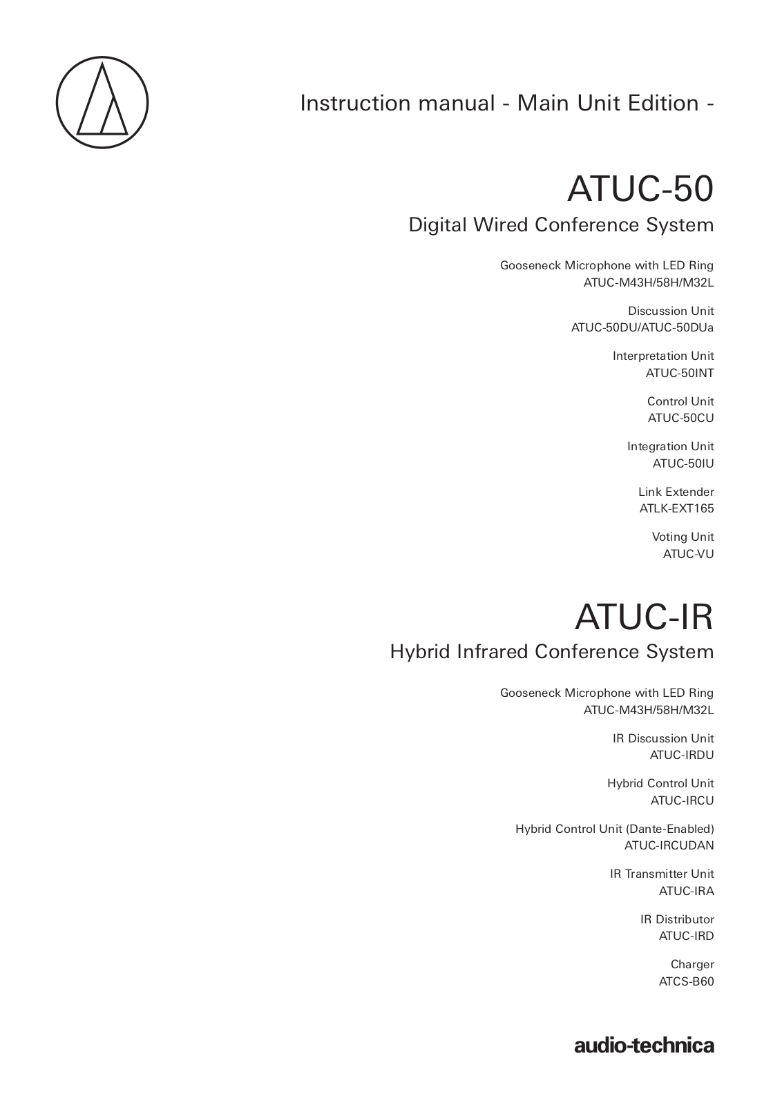 Audio Technica ATUCVU User Manual