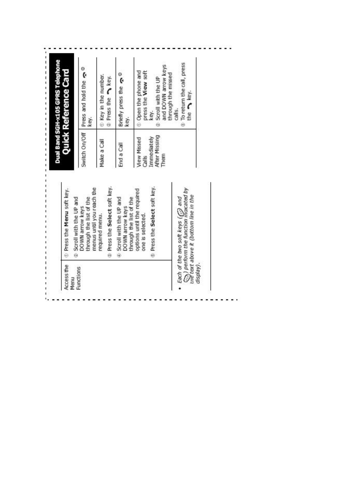 Samsung SGH-X105NBATMB Quick Guide