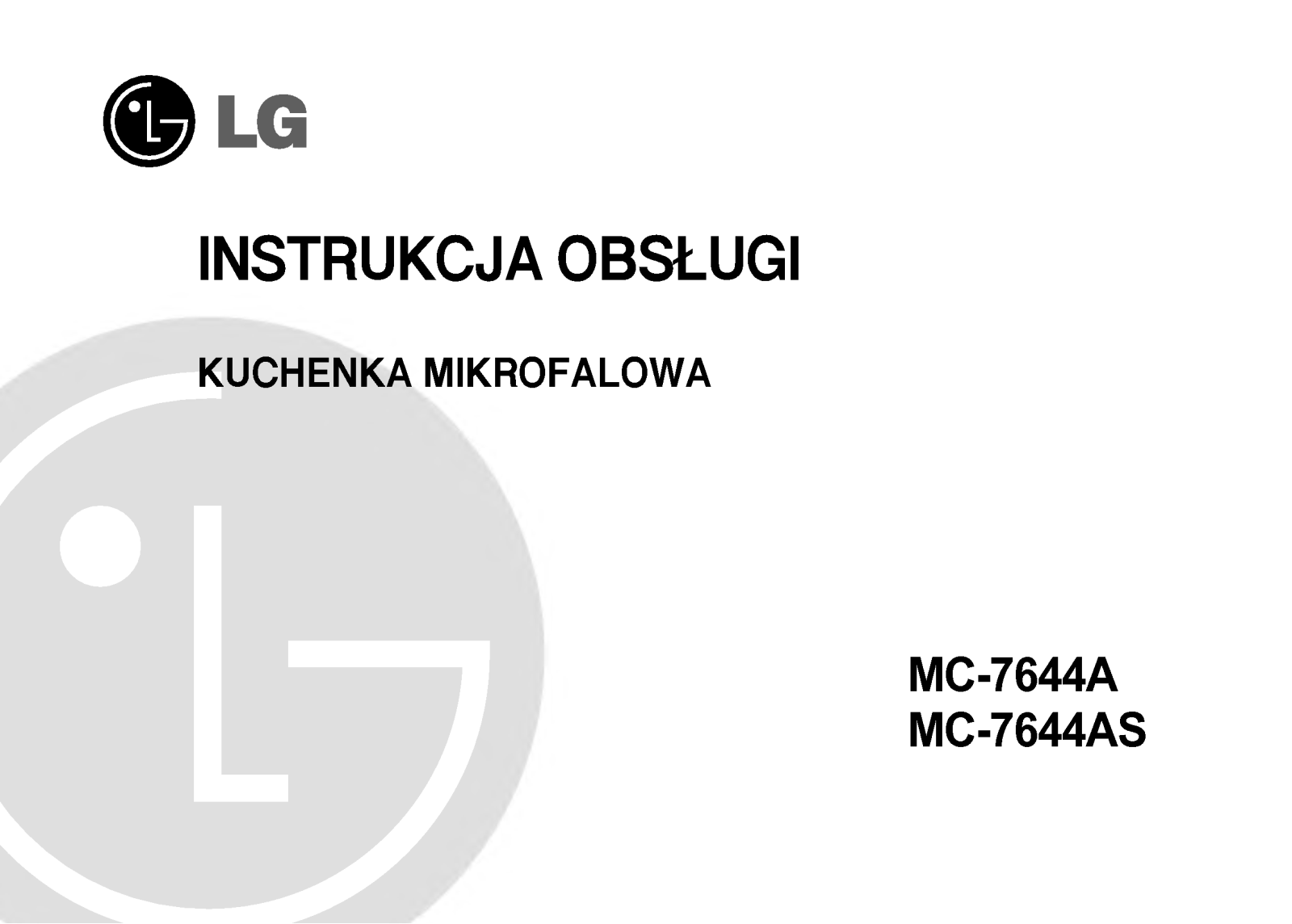 Lg MC-7644AS, MC-7644A User Manual