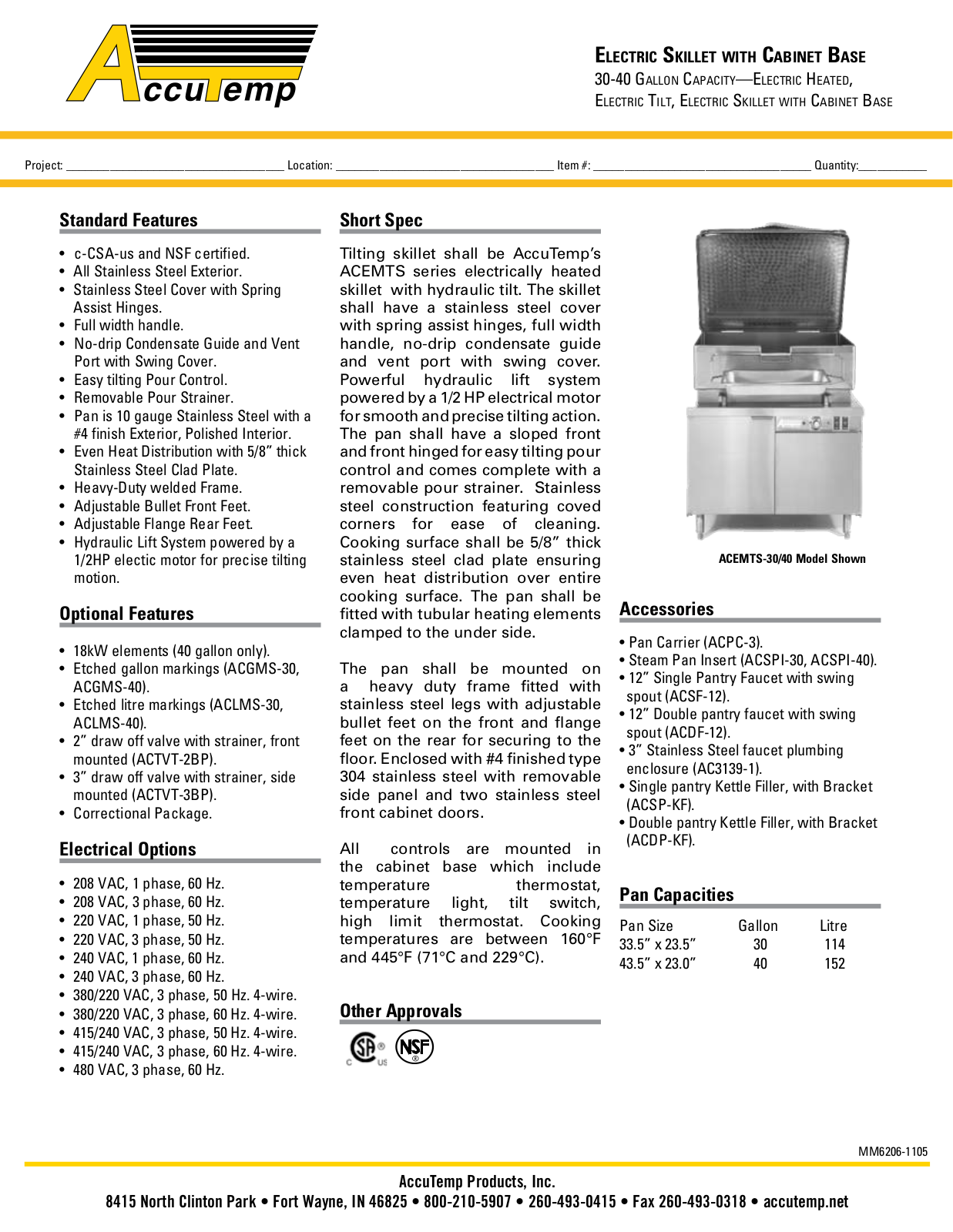 AccuTemp ACEMTS-30 User Manual