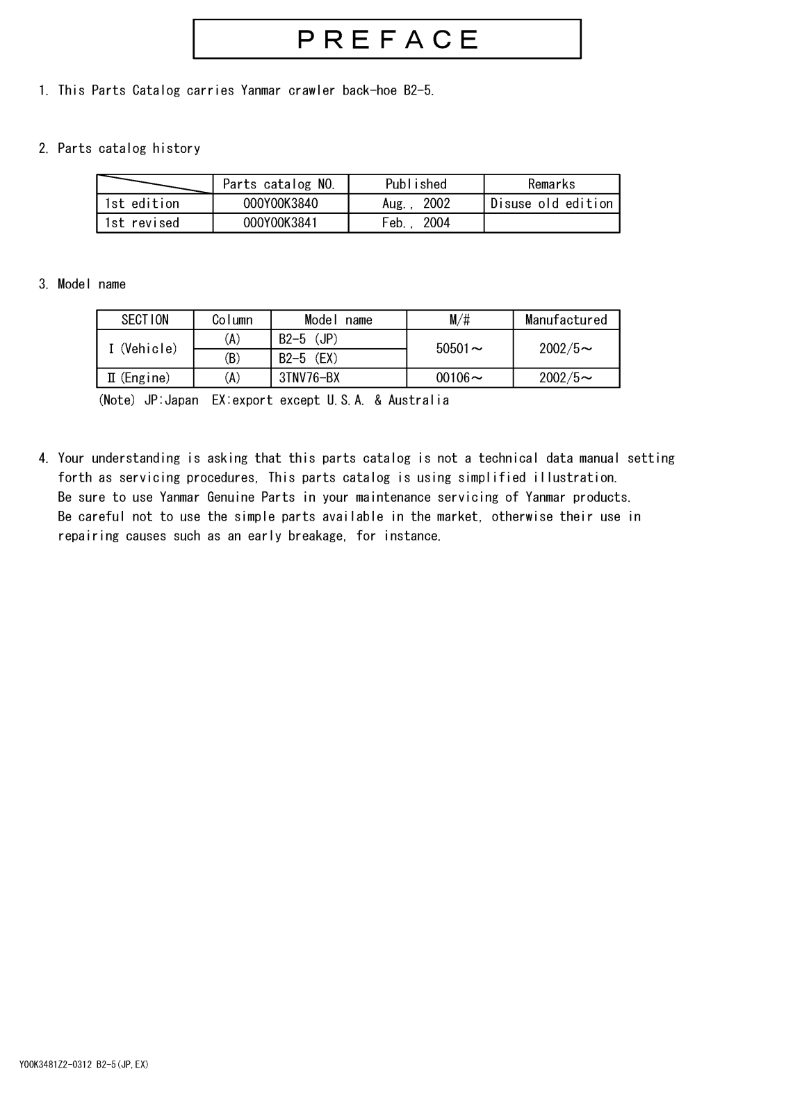 Yanmar B2-5 Service Manual