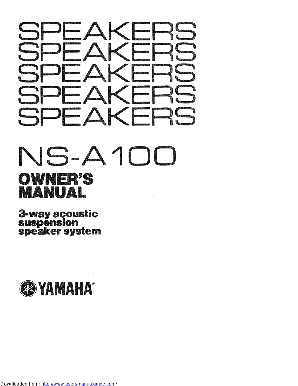 Yamaha Audio NS-A100 User Manual