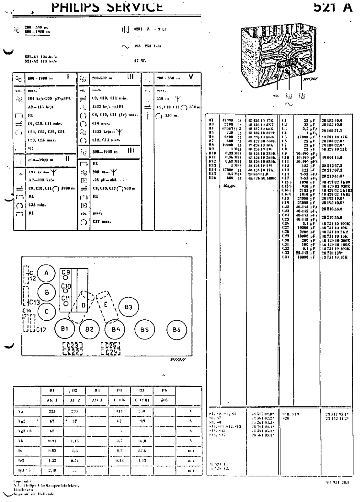 Philips 521-A Service Manual