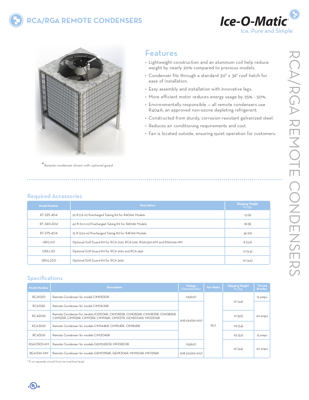 Ice-O-Matic CIM0636HR, CIM0636FR, RCA1061, CIM0530HR, CIM0530FR User Manual