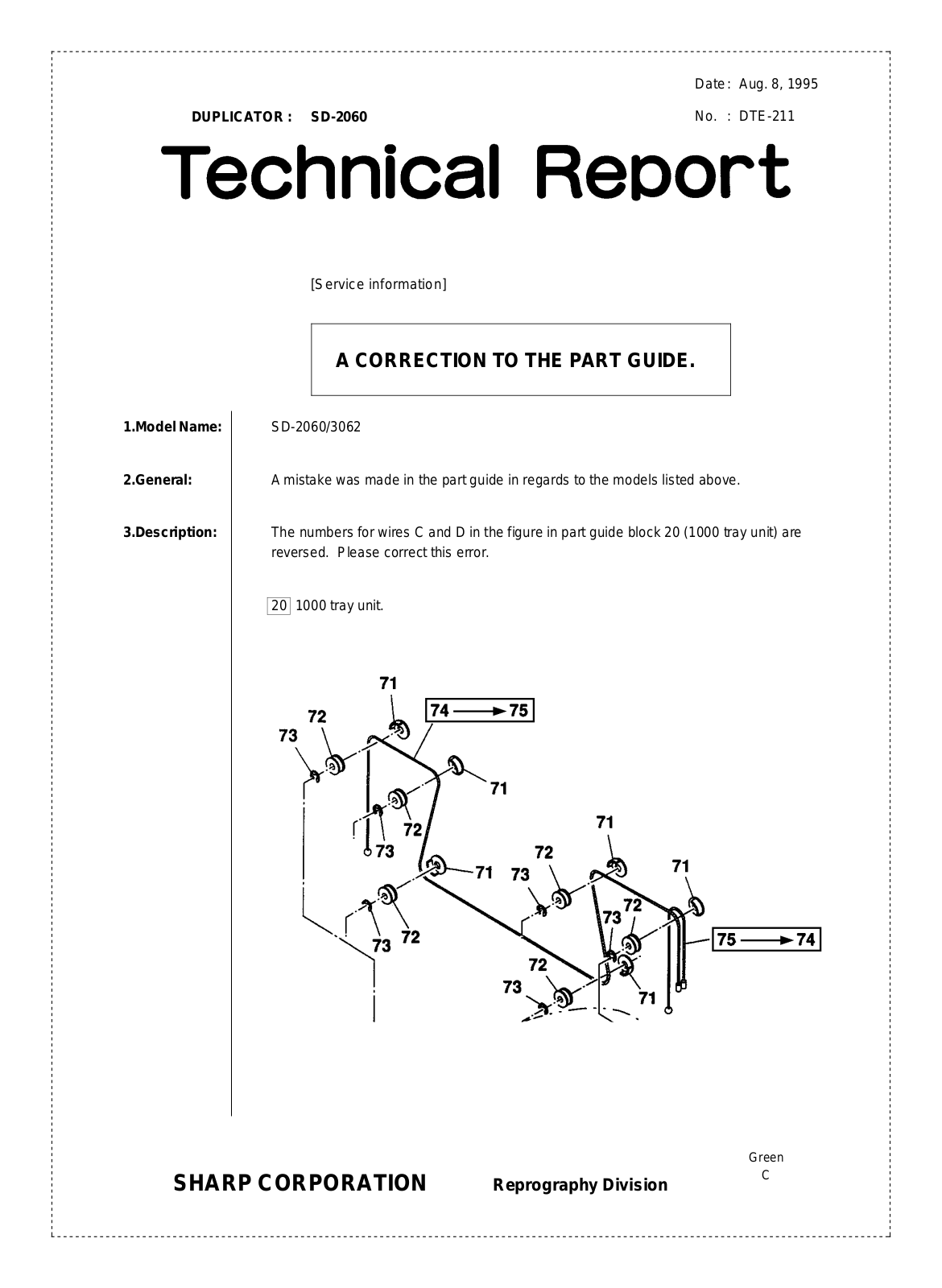 SHARP DTE211 Technical Report