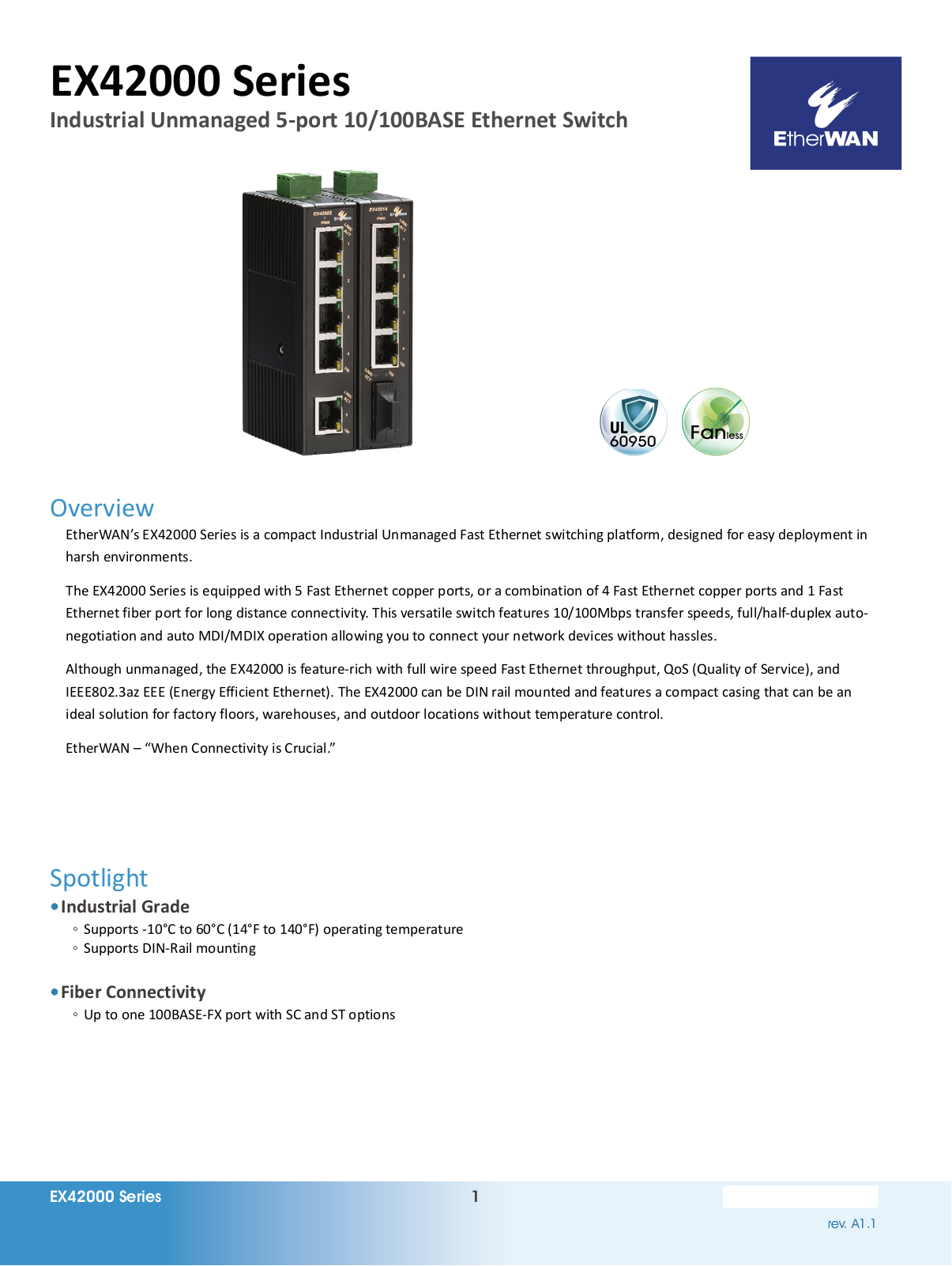 EtherWan EX42000 Series Data Sheet