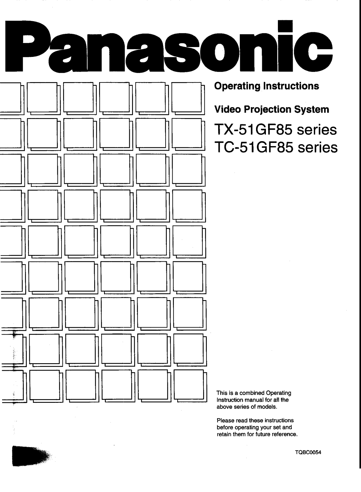Panasonic TX-51GF85, TC-51GF85 User Manual