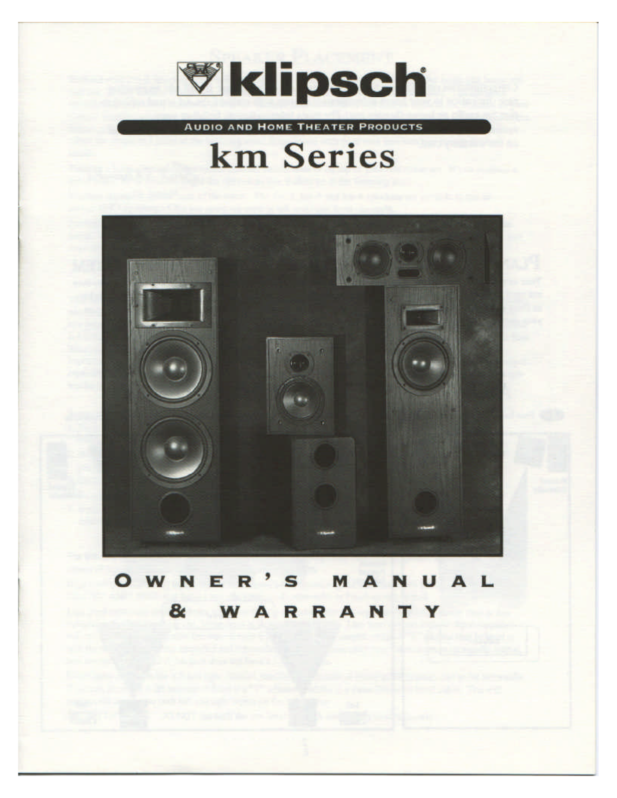 Klipsch KM User Manual