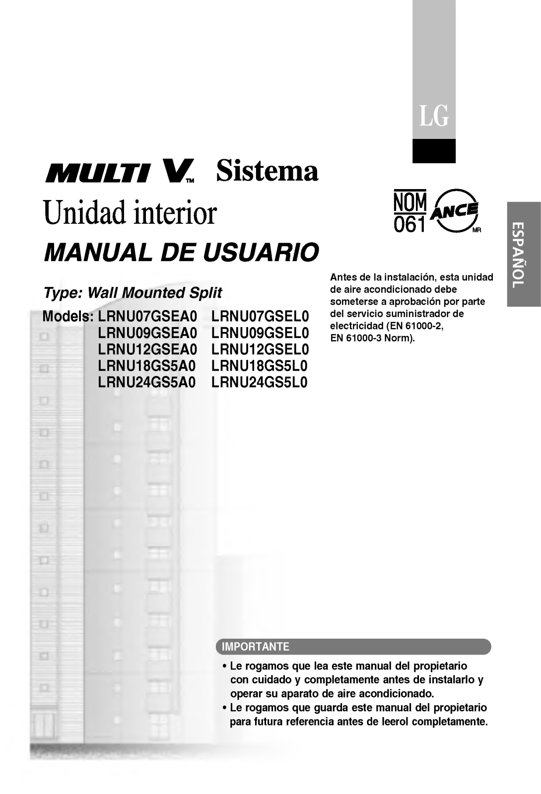 Lg TJ series user Manual