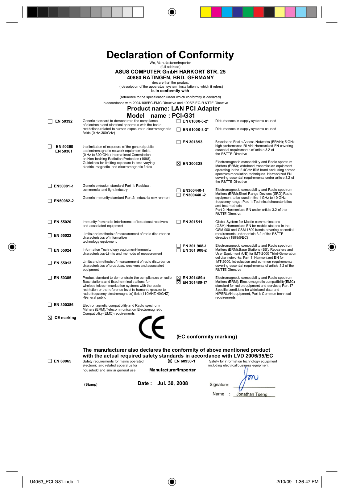 Asus PCI-G31 User Manual