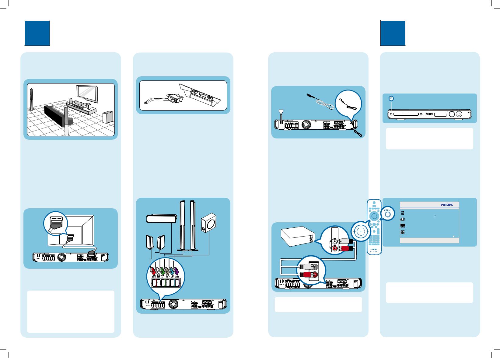 Philips HTS3367 QUICK START GUIDE