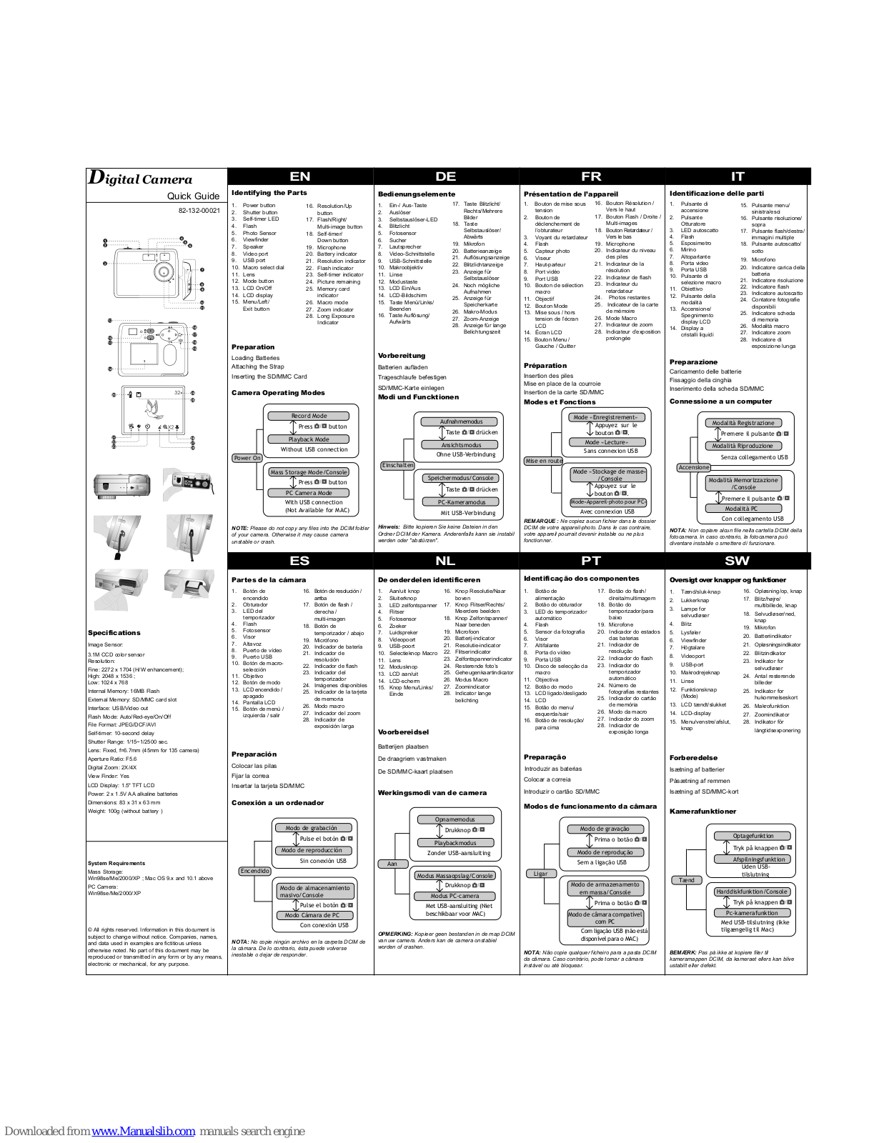 Mustek MDC5500Z-QUICK-START Quick Manual