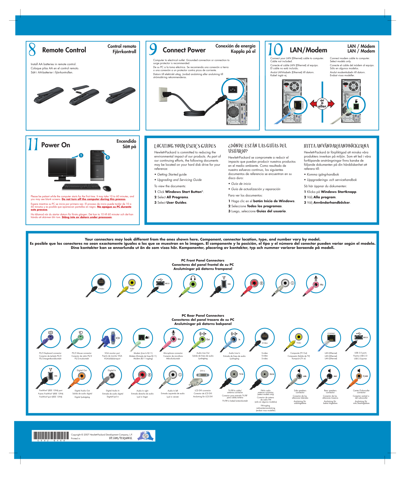 HP Pavilion A6319fh, Pavilion A6600f, Pavilion A6620f, Pavilion A6650f, Pavilion A6330f Quick Setup Manual - ManualMachine.com