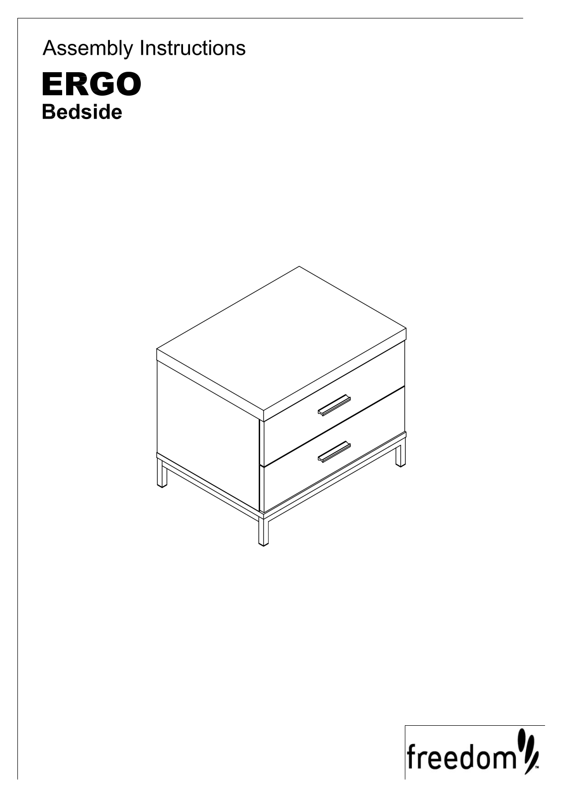 Freedom Ergo Bedside Assembly Instruction