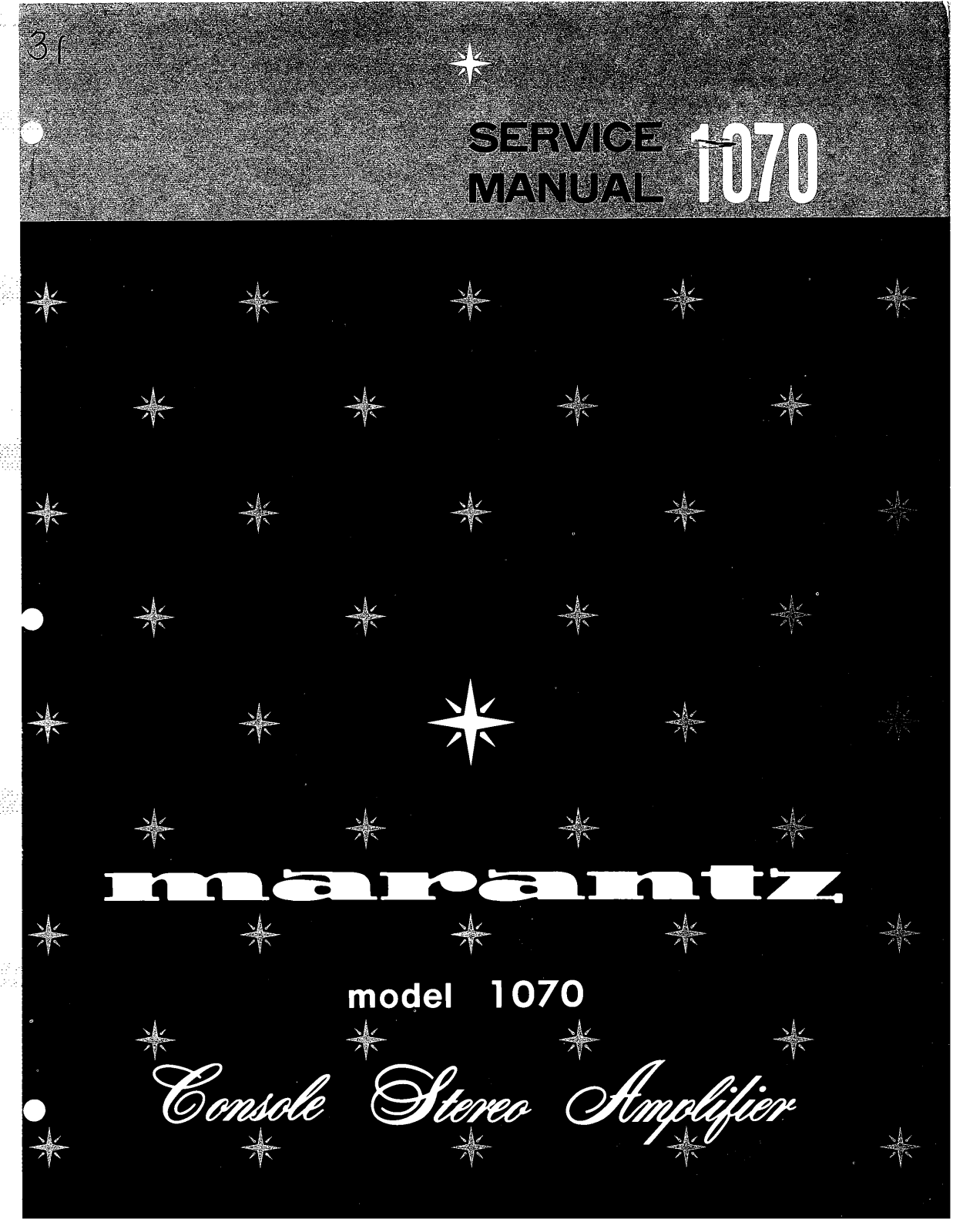 Marantz 1070 Verstärker, 1070 Amplificador, 1070 Service Manual