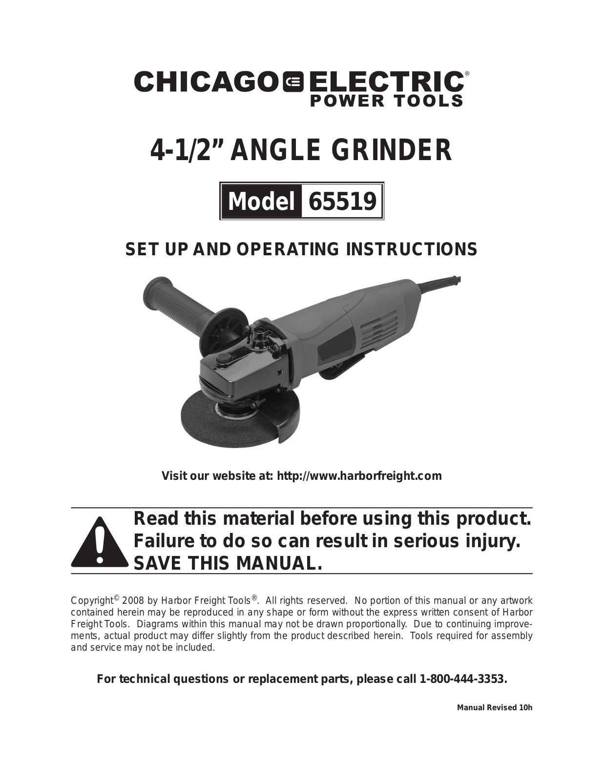 Harbor Freight Tools 65519 Owner's Manual