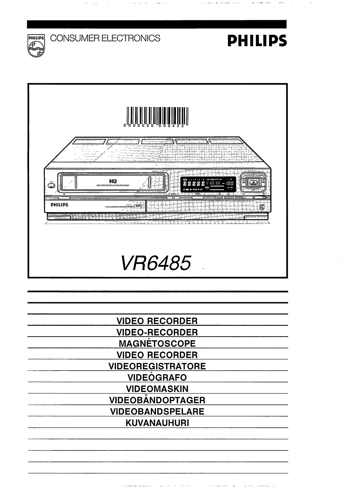 Philips VR6485 User Manual