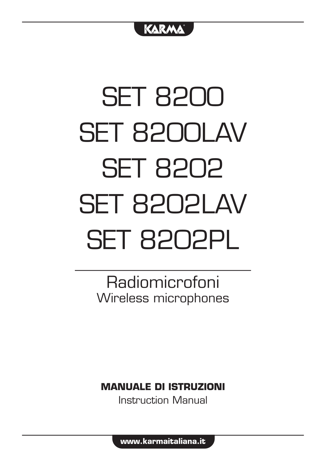 karma SET 8202, SET 8202LAV, SET 8202PL, SET 8200, SET 8200LAV User guide - ManualMachine.com