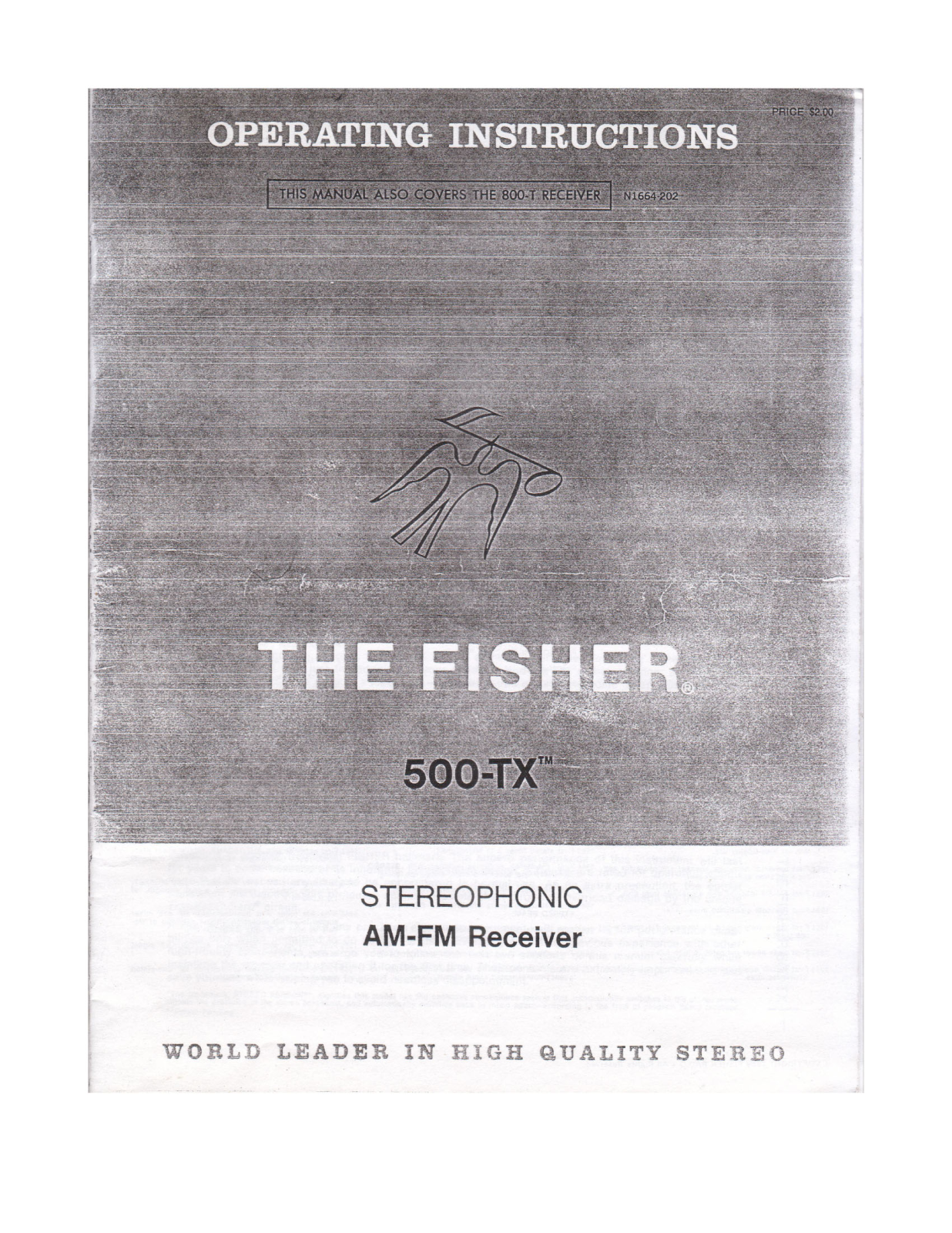 Fisher TX-800-T Owners Manual