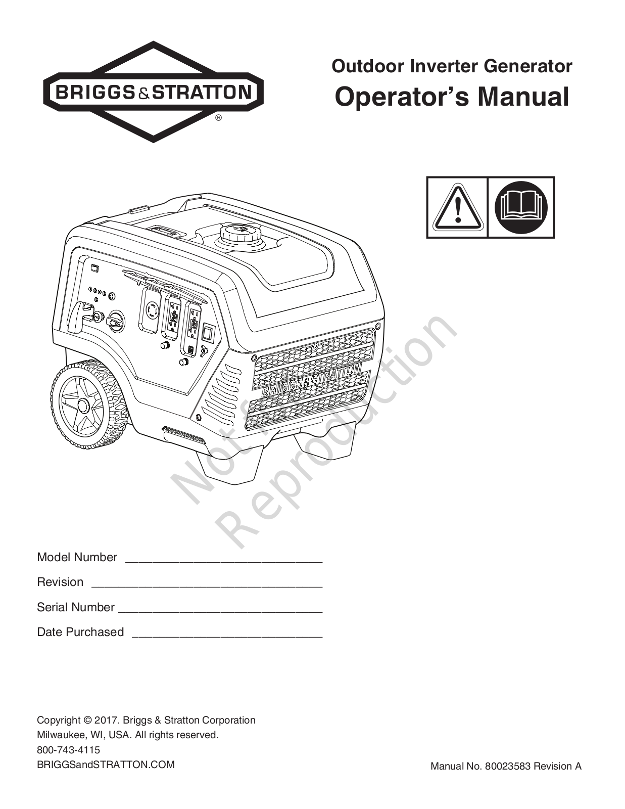 Briggs and Stratton 030675 User Manual