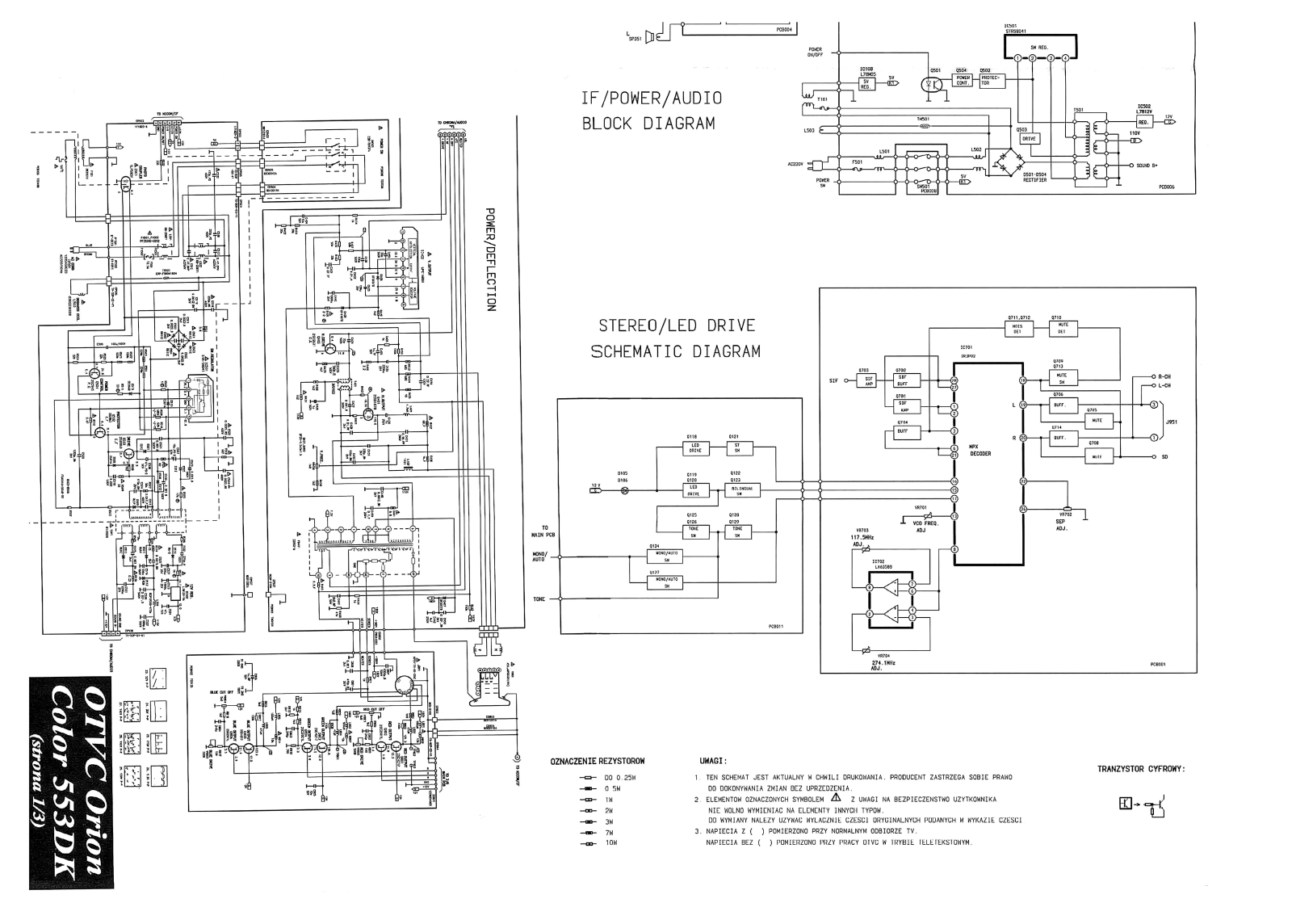 ORION COLOR 553DK Schematic