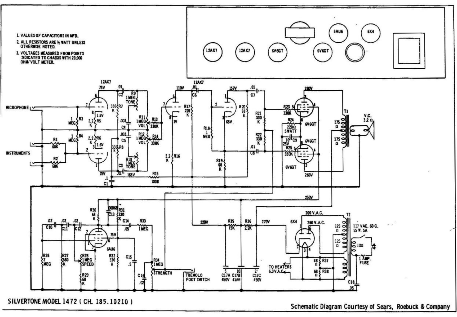 Silvertone 1472 schematic - ManualMachine.com