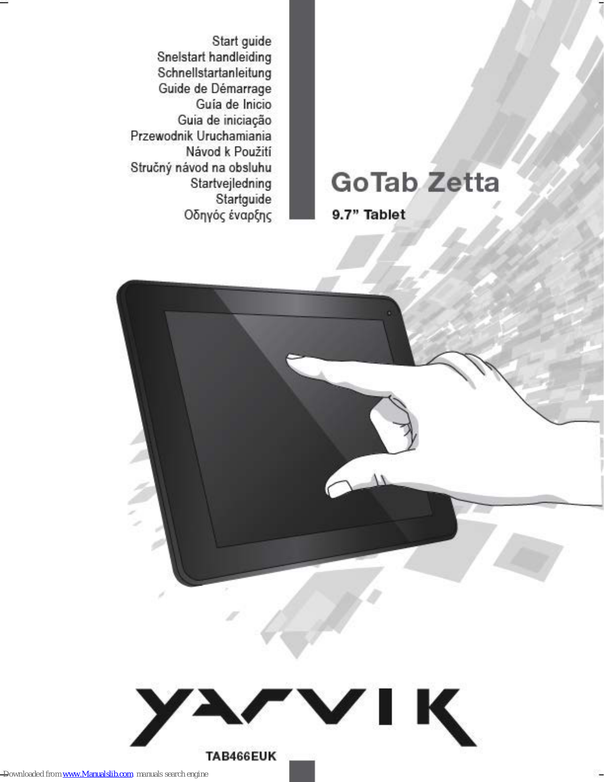 Yarvik GOTAB ZETTA, TAB466EUK Start Manual