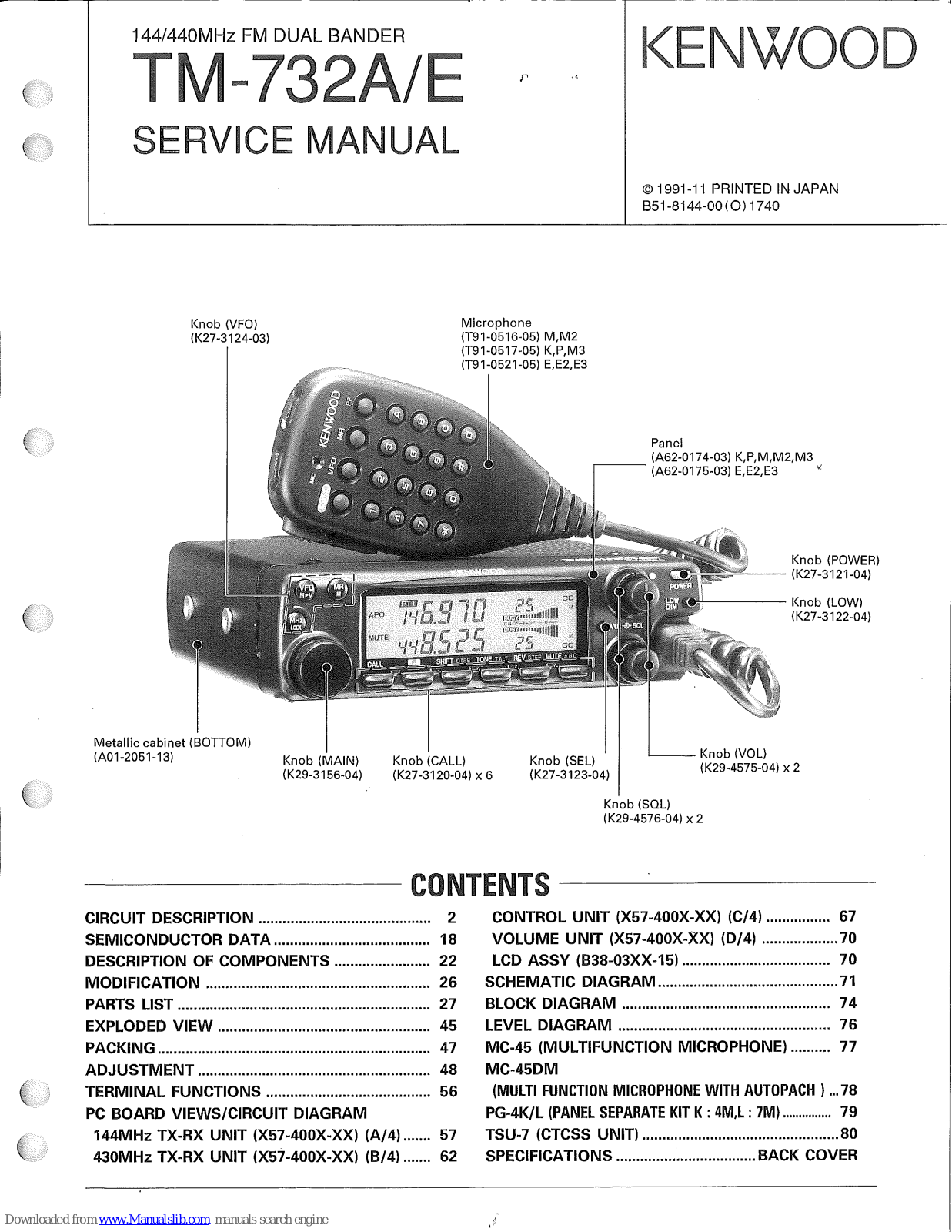 Kenwood TM-732A/E Service Manual