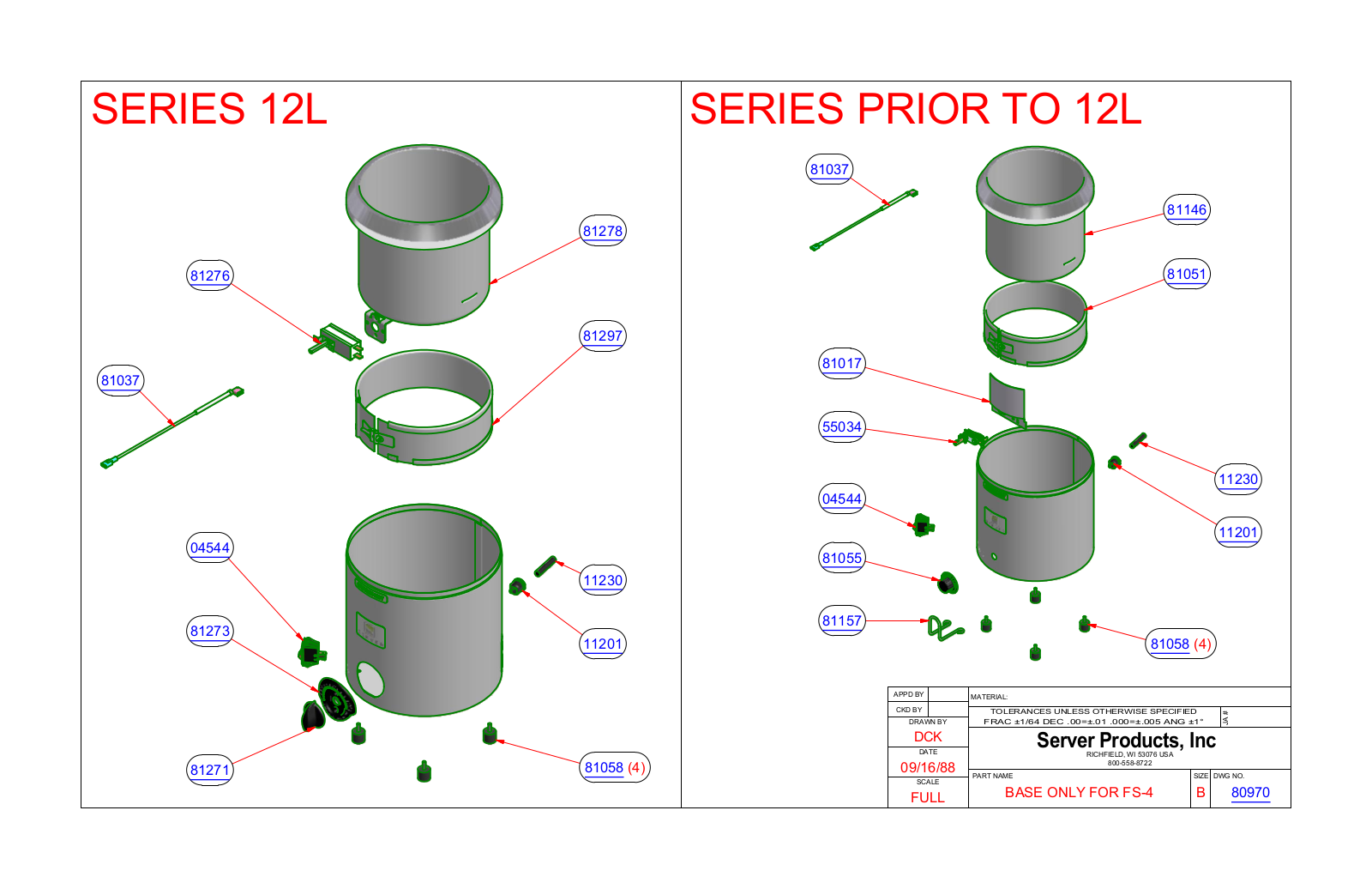 Server 80970 Parts Manual