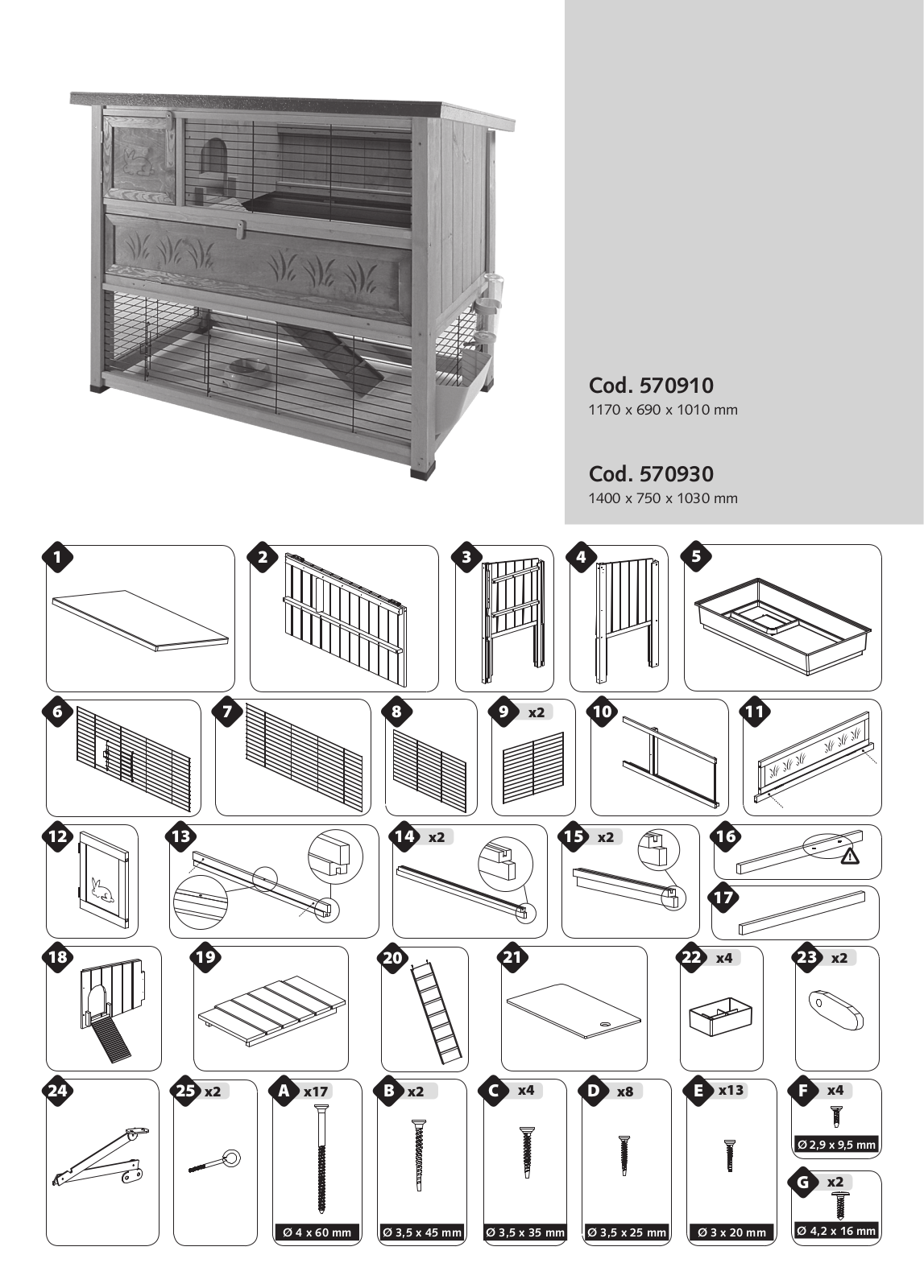 Ferplast Ranch 120, Ranch 140 User Manual