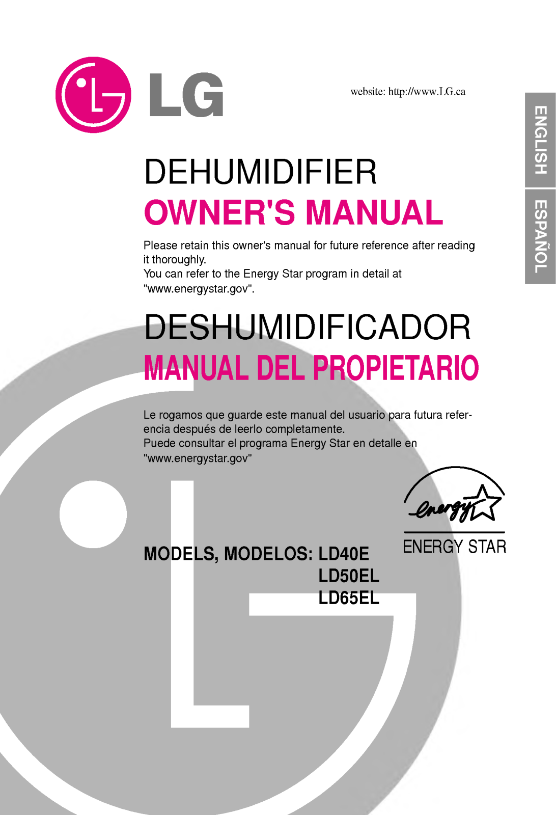LG LD-50ELY5 User Manual