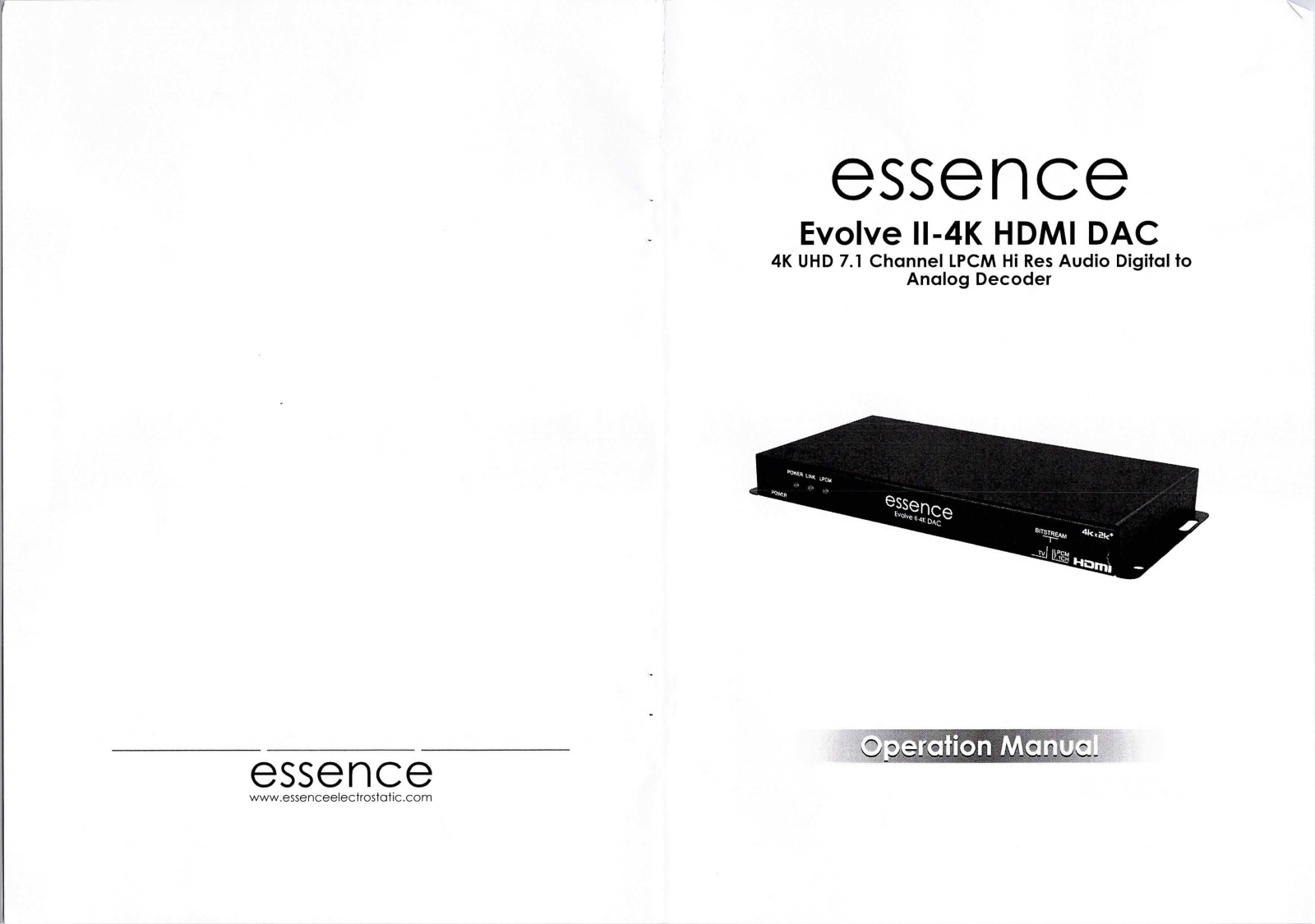 Essence Evolve II-4k User Manual - ManualMachine.com