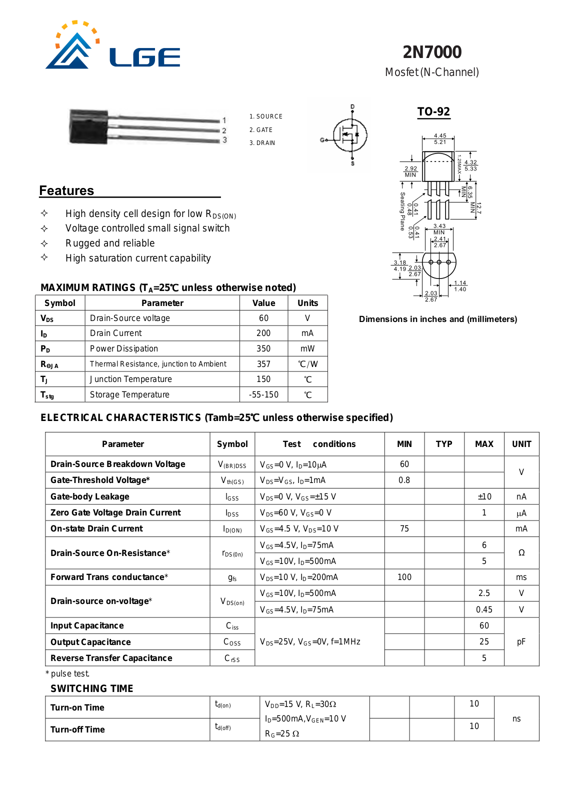 LG 2n7000 Datasheet - ManualMachine.com