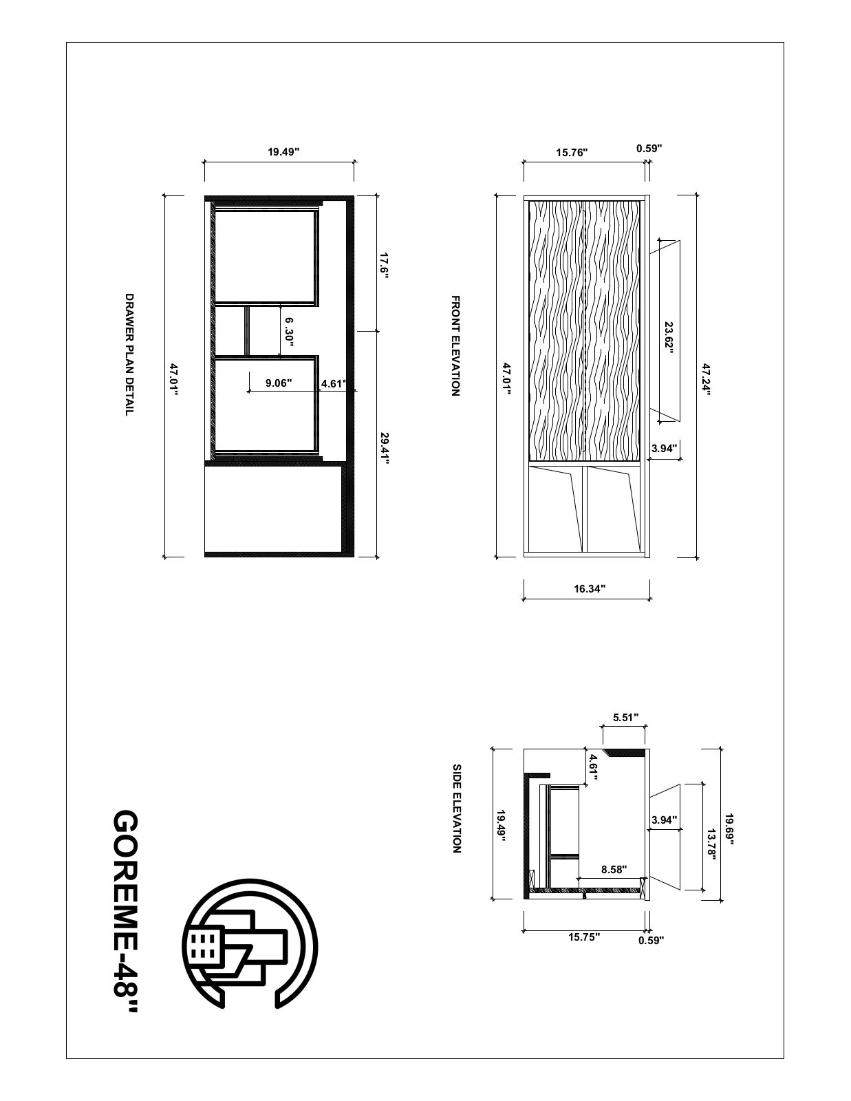 AllModern KRTB1004 Dimensions - ManualMachine.com