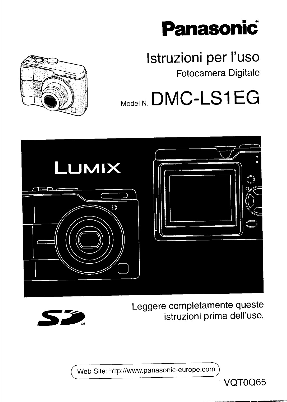 Panasonic LUMIX DMC-LS1EG User Manual