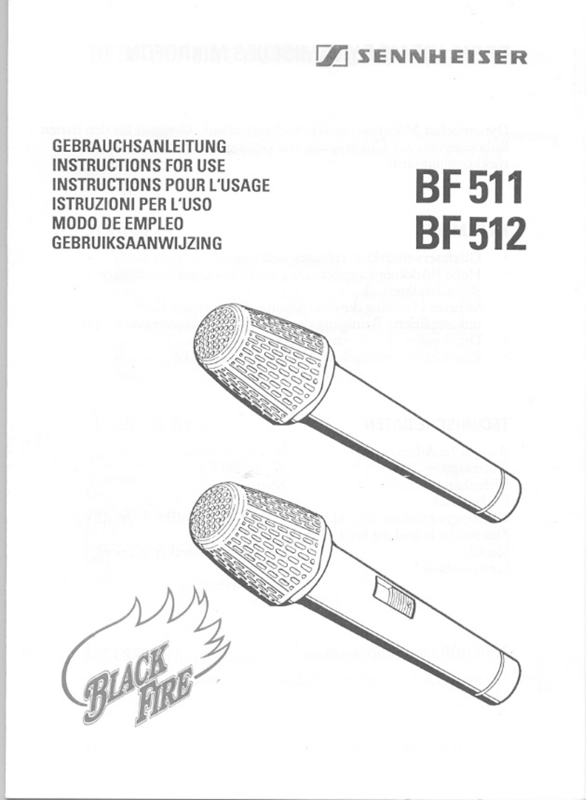 Sennheiser BF 511 User Manual