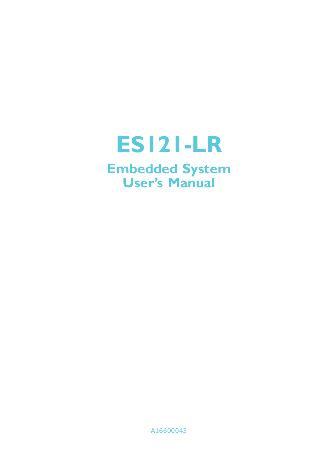 DFI ES121-LR User Manual