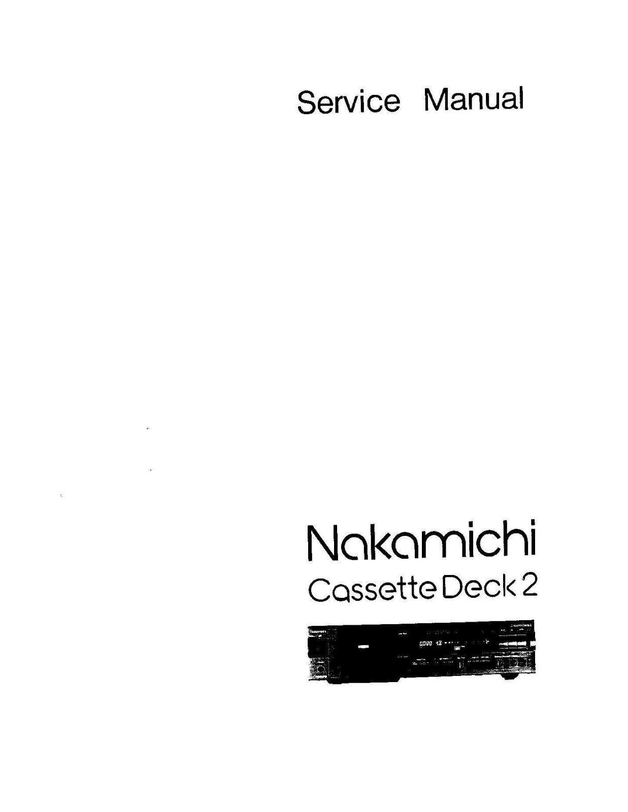 Nakamichi Cassette-Deck-2 Service Manual
