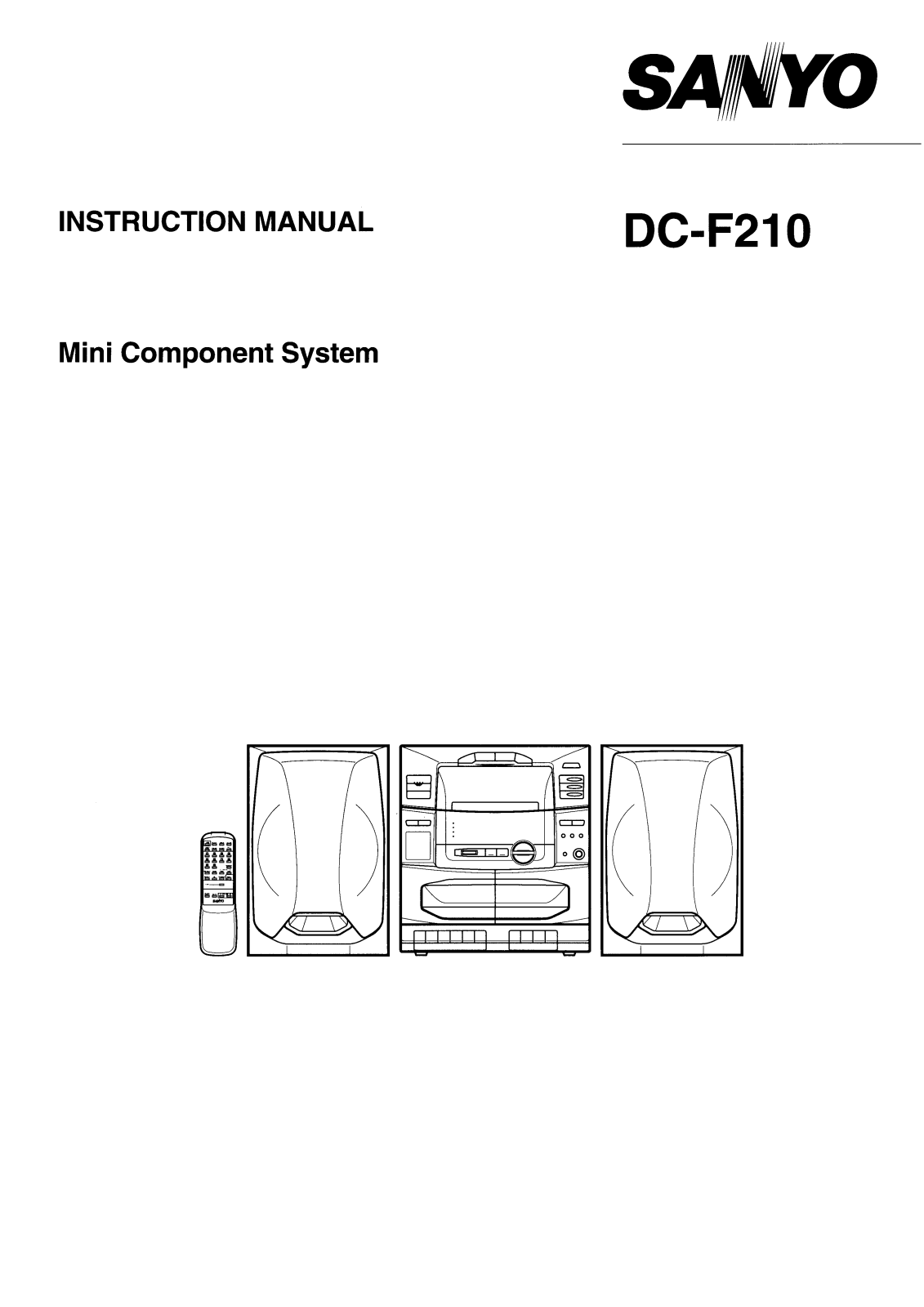 Sanyo DC-F210 Instruction Manual