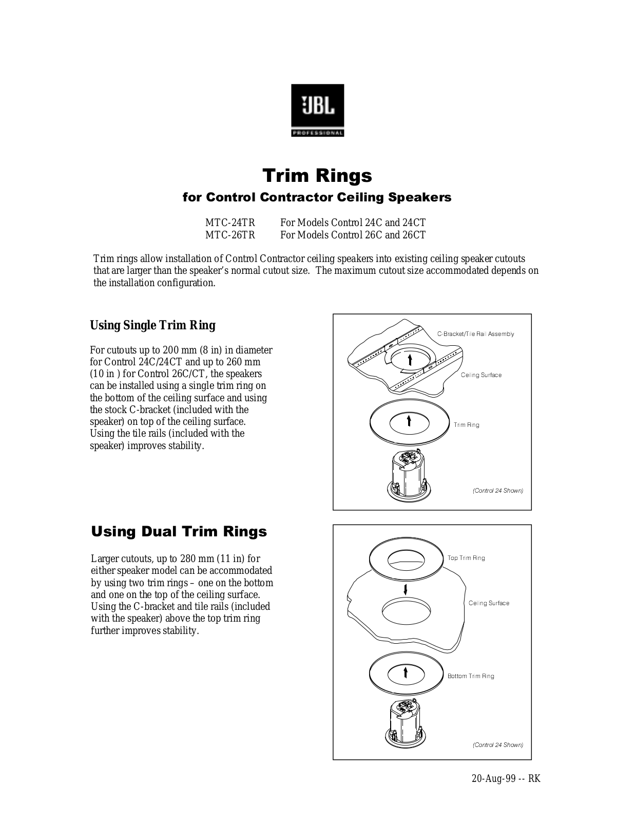 JBL MTC-24TR Users Manual