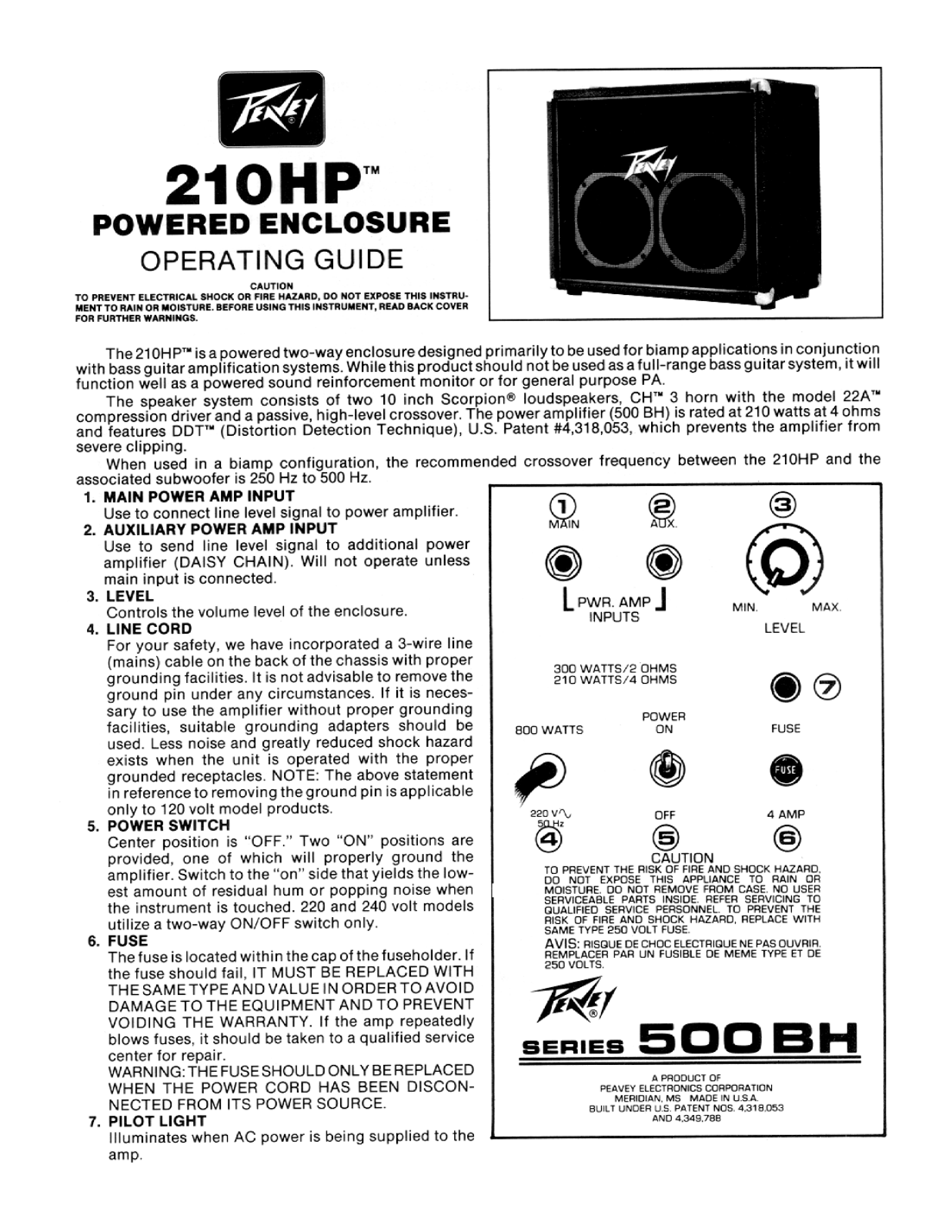 Peavey 210HP User Manual