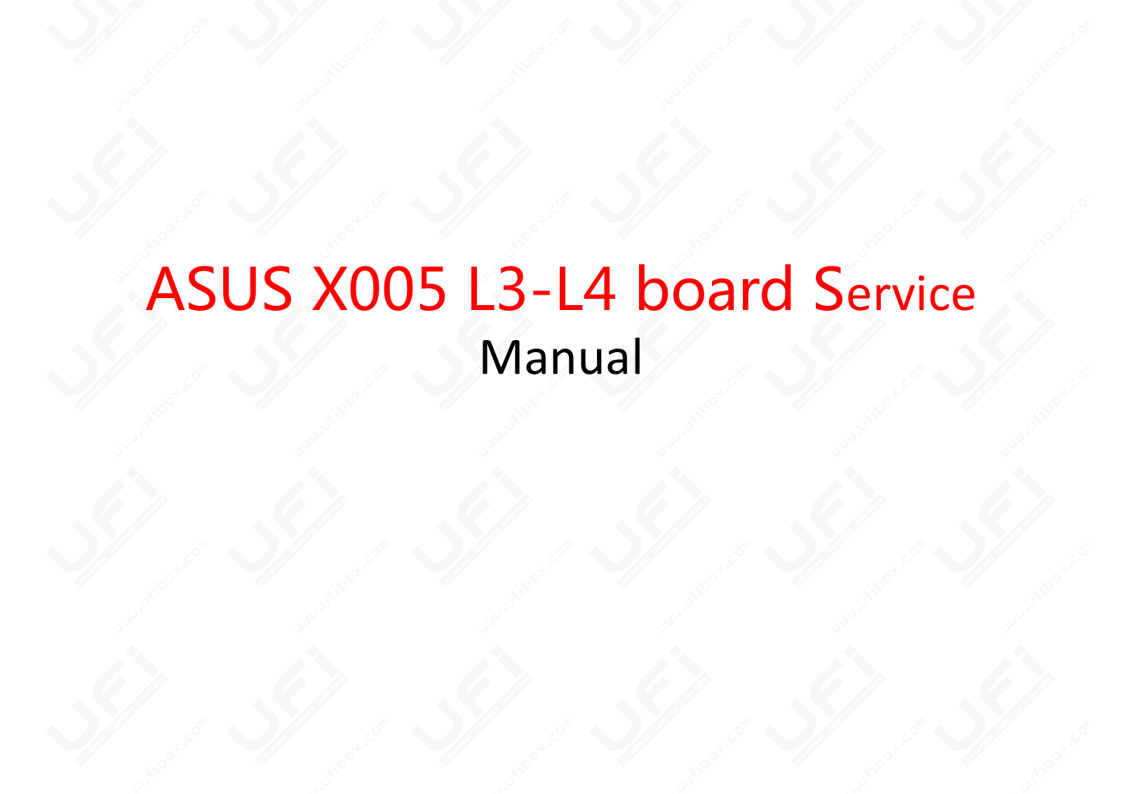 ASUS X005 Service Manual