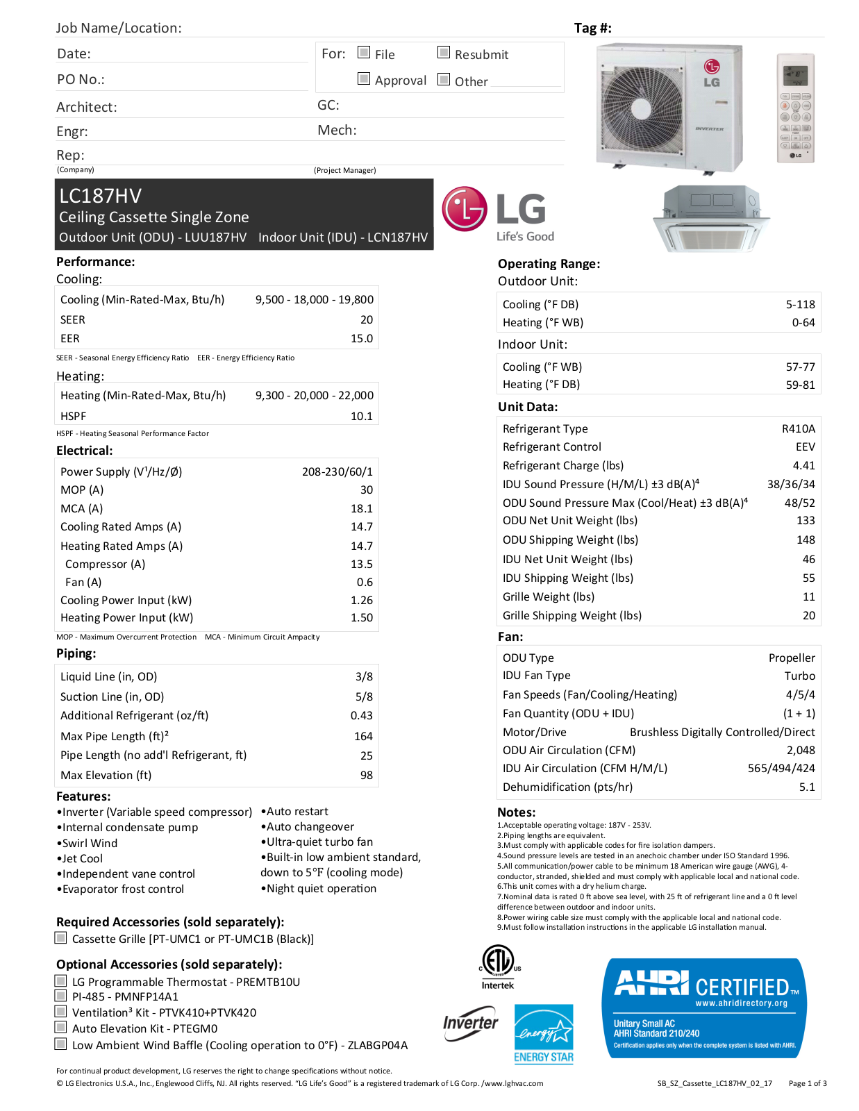 LG LC187HV User Manual