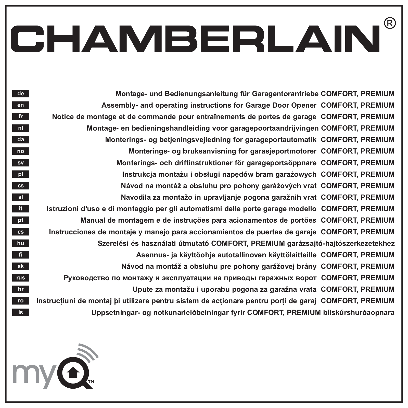 Chamberlain ML1000EV, ML700EV User Manual